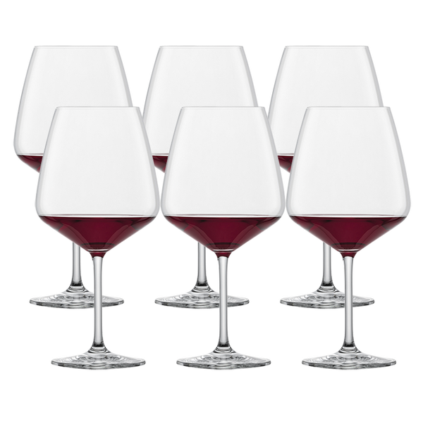 Set of SIX Schott-Zwiesel Excelsior Red/Burgundy Wine Goblets Mint